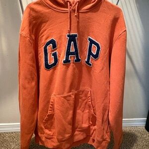 GAP Orange Hoodie with Navy Logo